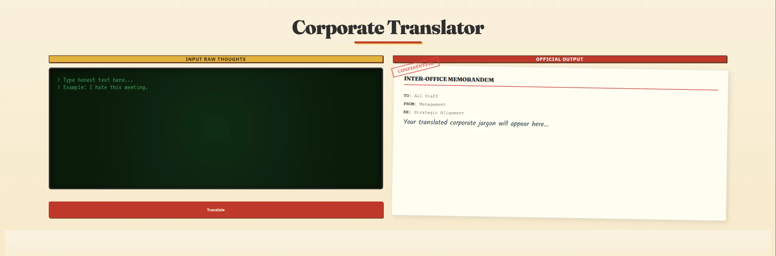 Corporate Translator App